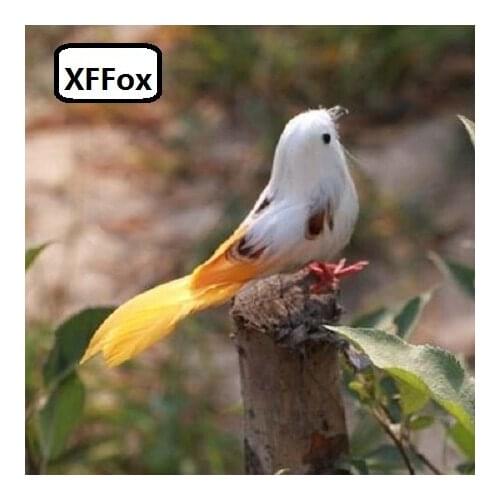 Mini real life white&yellow bird model foam&feather simulation cute bird doll gift about 12cm xf0810