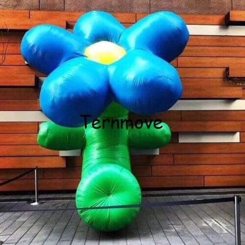 3m high inflatable flower for event outdoor shopping mall decoration large big inflatable led flower for party decoration