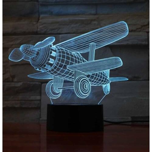 Fighter table lamp 3D Visual LED Night Light 7 Colors Changing Desk lamps Furnish lampada With High Quality Light-emitting diode