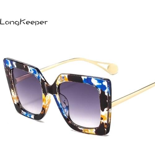Big Frame Brand Designer Square Sunglasses Women Men 2020 Unique Leopard Sun Glasses Female Luxury Pearl Eyewear Oculos Shades