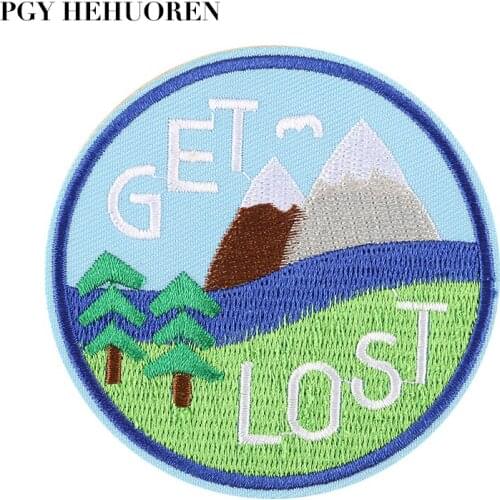 PGY Natural Ranch Embroidery Pattern Clothing Decoration Iron Patch Sewing Machine Ironing DIY For Childrens Clothes Design