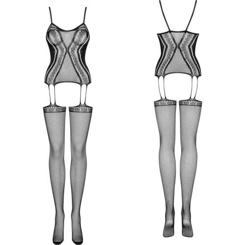 Sexy Lingerie Crotchless Lenceria Femenina Erotic Lingerie Women Porno Sexy Costumes Lenceria Mujer Sexy Underwear Black 4q0q0