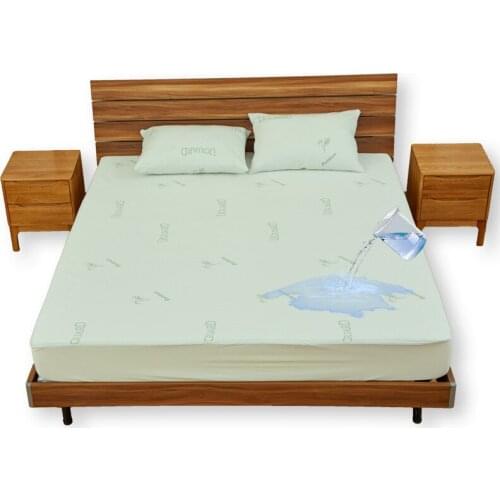 Super Waterproof Mattress Cover Bamboo Fiber Single Twin King Size Air-Permeable Bed Pad Protector Cover Not Included Pillowcase