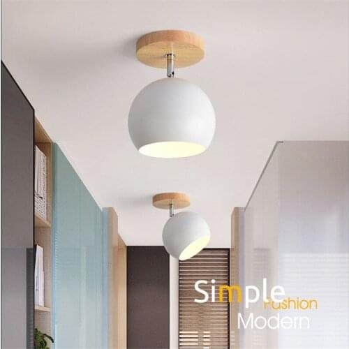 Iron aisle ceiling lights minimalist nordic vintage balcony,kitchen ceiling lamp foyer iron entrance small ceiling lights wooden