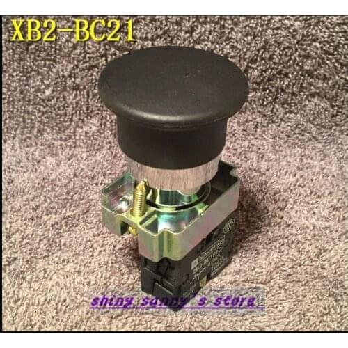 10Pcs/Lot XB2-BC21 1 NO Momentary Black Mushroom Head Push Button Switch N/O Brand New