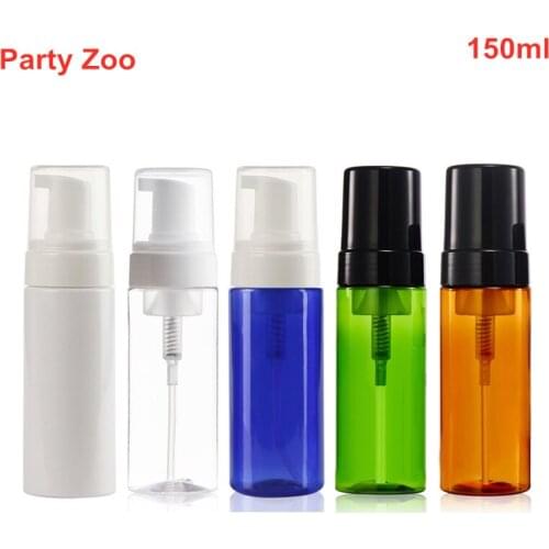 100 X 150ml New Colorful PET Plastic Empty Foaming Bottle Liquid Soap Foam Pump Bottle Container Makeup Foamer Dispenser