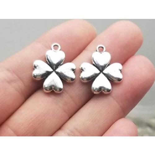 15pcs/lot--20x17mm, clover cham,Antique silver plated clover charms,DIY supplies,Jewelry accessories