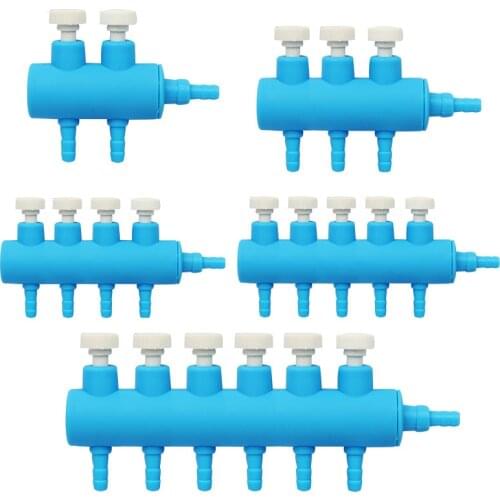 2 3 4 5 6 7 8 Way Aquarium Oxygen Tube Splitter Lever Fish Tank Air Pump Accessories Air Flow Distributor Control