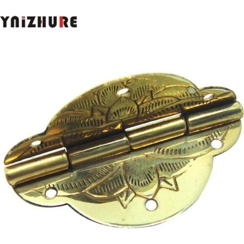 2pcs 44 * 33mm Time-limited Blum Bisagras Para Muebles Copper Brass Hinge Decorative Gift Box Palette Stamp Small Metal