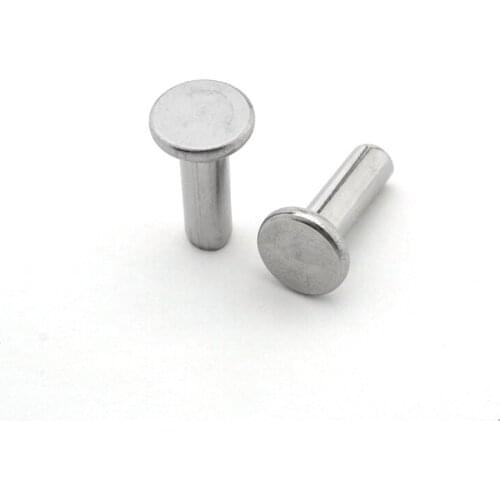 30pcs M2 stainless steel flat head rivets solid rivets household solid round cap decorative bolts length 4mm-10mm