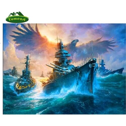 5D Diy Square Full Diamond Painting Cross Stitch Sailboat Household Decoration Diamond Mosaic Embroidery Needlework with Beads