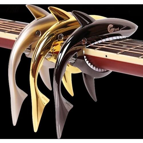 Guitar Accessories Sharks Folk Guitar Capo Acoustic Wooden Guitar Capo Sound Clip