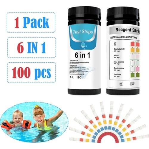 Behogar pH Test Paper Strips Total Chlorine Value Alkalinity Hardness Test Strip for Aquarium Fish Tank Swimming Pool