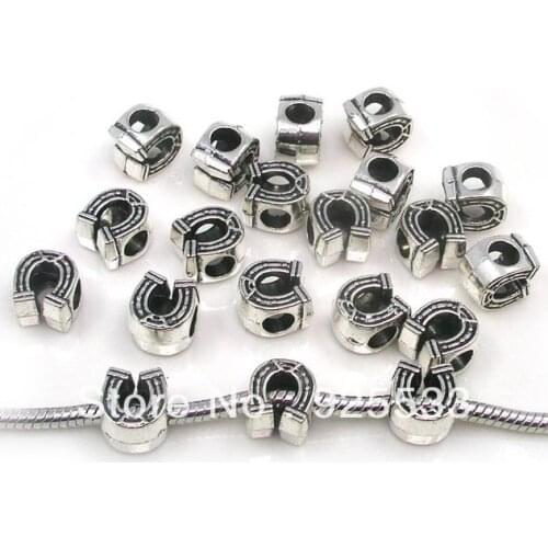 Free shipping 50pcs/lot big hole alloy beads fit European bracelet jewelry DIY