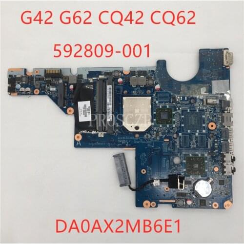 Free shipping for G42 G62 CQ42 CQ62 592809-001 592809-501 Laptop Motherboard DA0AX2MB6E1 REV:E DDR3 100% fully tested