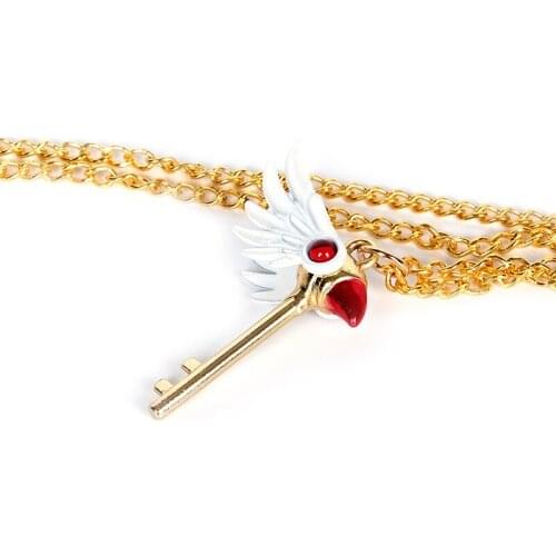 Anime Card Captor SAKURA Keychain CLEAR CARD Necklace Toys Pendants Clow Card Key Ring Cosplay Figure Toys Doll Christmas Gift