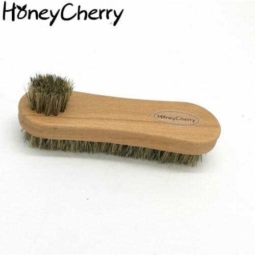 Double Sided Polishing Brush To Wipe The Shoes Were Frosted Fur Leather Oil With Soft Hair pig hair