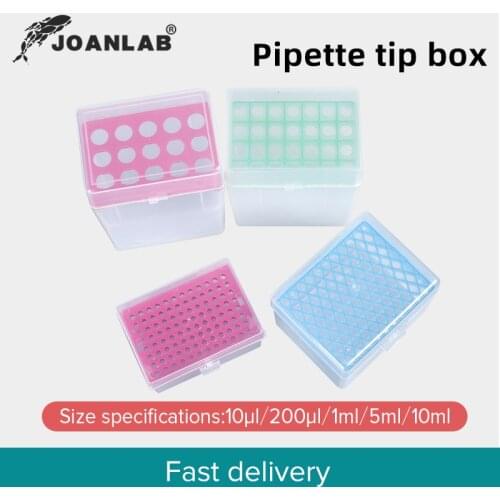 JOANLAB Laboratory Pipette Tip Box 10ul 200ul 1ml 5ml 10ml Micropipette Plastic Pipette Box Laboratory Equipment Supplies