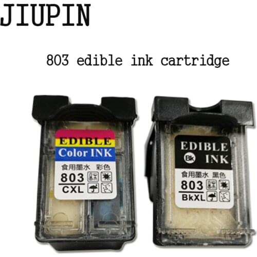 New cartridge for Refillable Edibel ink cartridge for Coffee printer Food printer for HP 803BK 803 COLOR