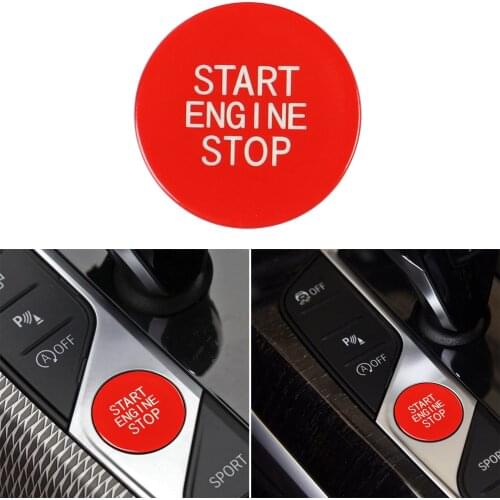 Red Car Engine Start Stop Button Auto Replacement Accessory for Cars Trunk Replace