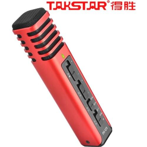 Takstar PH 125 live broadcast/Karaoke microphone suitable for smartphone and tablet PC ,compatible with Android or iOS system