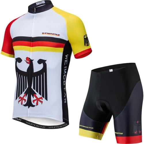 2019 Men Cycling Jersey Summer Short Sleeve Set Maillot shorts Bicycle Clothes uniform Sportwear Shirt Clothing Suit German