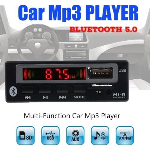 Music Speaker 5-12V Car Kit Bluetooth Mp3 Player Board Module Wireless Receiver FM Radio V5.0 AUX USB Audio Adapter for Speaker