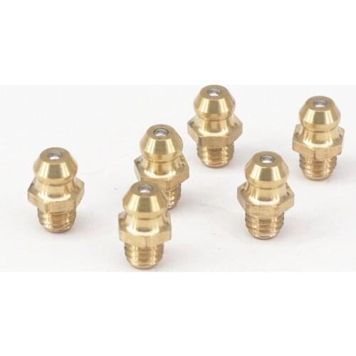 LOT 20 M6x1mm Metric male Thread Brass Grease Zerk Grease Nipple Fitting