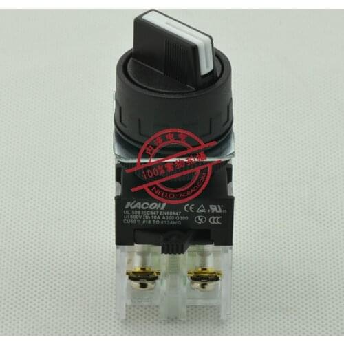 [SA]Korea Kaikun KACON 22mm gear selector switch two self-locking knob K22-41K10 1NO Brachypodium--10pcs/lot