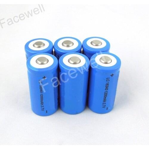 10ps Brand 16340 1200mah 3.7v cr123a rechargeable battery 3.7v rcr123a lithium 1000mah bateria for led Flashlight Digital Camera