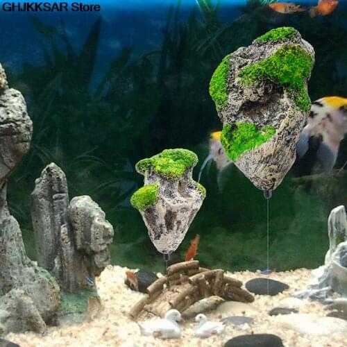 Floating Rock Suspended Artificial Stone Aquarium Decor Fish Tank Decoration Floating Pumice Flying Rock Ornament 1PC