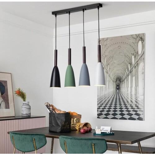 Nordic restaurant three head Pendant light For living room modern minimalist creative hanging lamp For Bar Lighting Fixtures