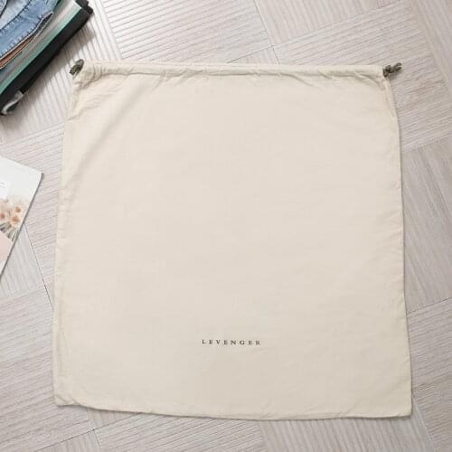 Custom high quality cotton drawstring handbag dust bags for hand bag storage and packaging