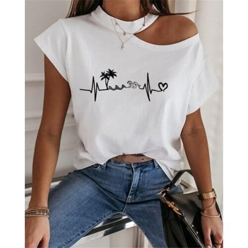 Casual Women Off Shoulder T Shirt Sexy Hollow Out Halter Solid Shirts Summer Elegant Short Sleeve Tops Blusa Streetwear 5XL