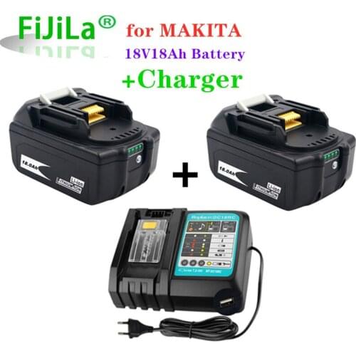 WIth Charger BL1860 Rechargeable Battery 18V1 8000mAh Lithium Ion for Makita 18v Battery 6ah BL1840 BL1850 BL1830 BL1860B LXT400