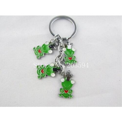 SDV2368 ( 1Pcs Enamel FROG Cartoon Keychain Male Womens Car couple Key Chain Key Ring For Christmas Gift