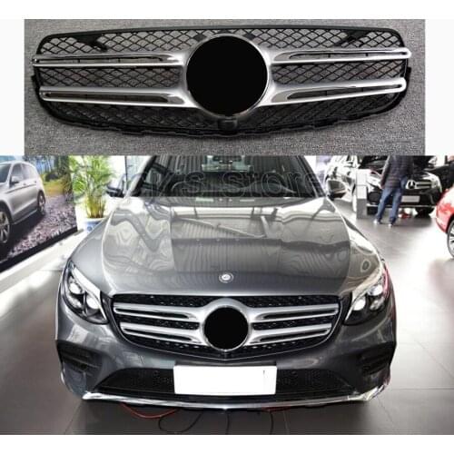 Replacement front grille mesh bumper center grill of Mercedes Benz GLC X253 W253 GLC200 260 300 2016-2017