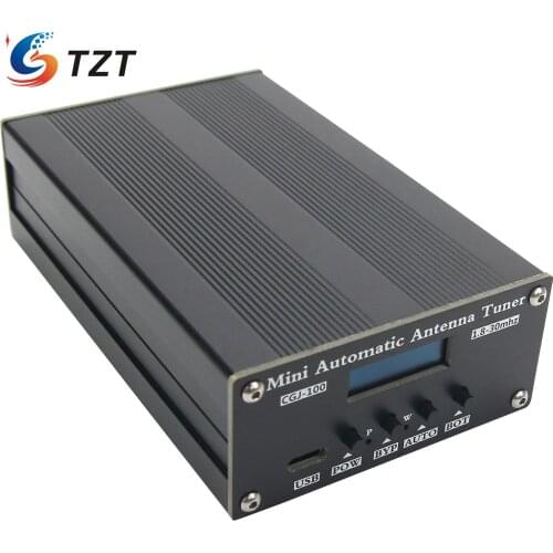 TZT CGJ-100Q Mini Tuner 1.8-30MHz Mini Automatic Antenna Tuner 0.91" OLED Display For 1-40W QRP Shortwave Radios