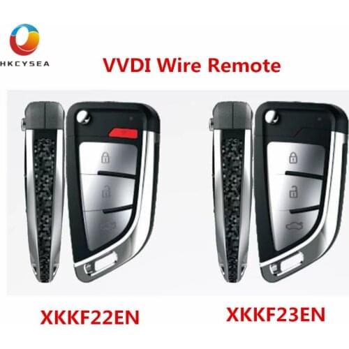 Xhorse Universal Wire 3/4 Button Remotes Key English Version for VVDI2 Programmer or VVDI Mini Key Tool Max XKKF22EN XKKF23EN