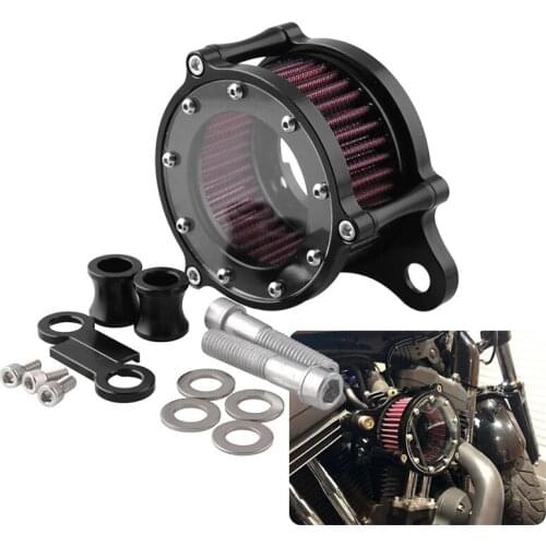 Air Cleaner Intake Filter System Kit for Sportster XL883 XL883N XL883R XL883P XL1200 XL1200L XL1200X Iron 883 Forty Eight XL1200
