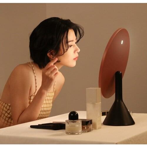 12v 1A 6w LED Fill light makeup mirror 9.5inch High-definition silver-plated Infrared sensor three gears ABS+PMMA 2500mAh