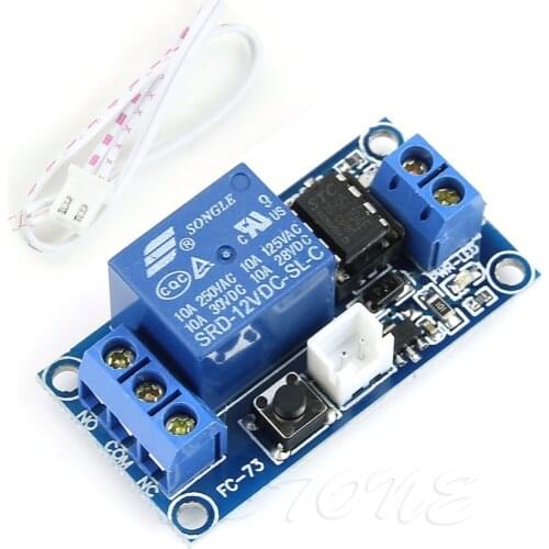 C18 2016 1pc 1 Channel 12V Latching Relay Module with Touch Bistable Switch MCU Control