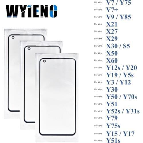 Digitizer LCD Sensor Glass For Vivo V7 Y75 V7+ Y79 Y75s V9 Y85 X21 X27 X29 X30 S5 X50 X60 Touch Screen Glass lens + With OCA