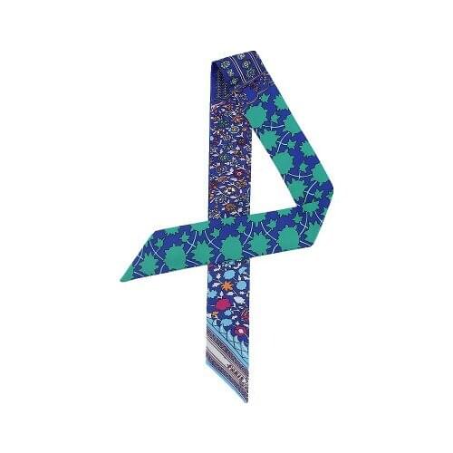 100*5cm New National Style Tie Bag Handle Silk Scarf Small Ribbon Slender Narrow Scarf Package Belt Womens Neckerchief