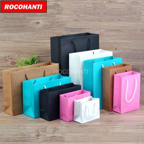 100x Paper bag clothing bags customized LOGO printing gift bag custom packaging paper bag accept custom order