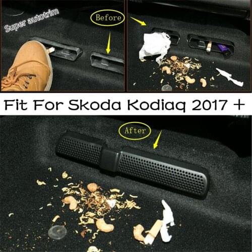 Lapetus Under Seat Heat Floor Air AC Vent Outlet Cover Trim 2PCS Fit For Skoda Kodiaq 2017 - 2021 Plastic Interior Accessories