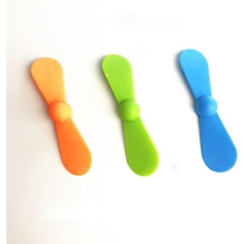 20PCS Mini Fan Rubber Leaf Two-leaf Mini Motor Propeller USB Small Fan Blade Spare Parts for Student DIY Models