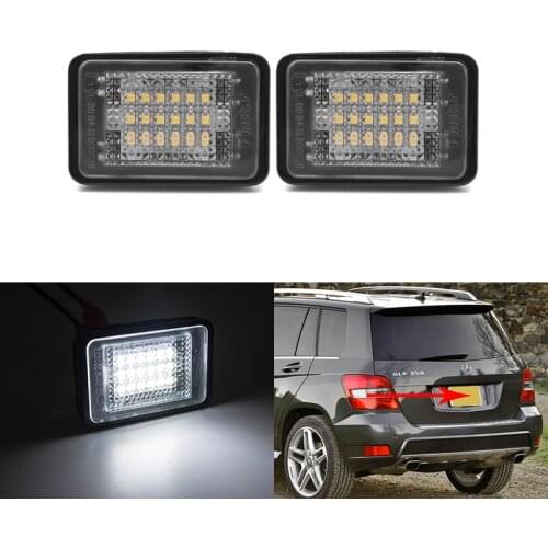 2x Fits For Benz X204 GLK-Class GLK350 GLK300 2010 2011 2012 SMD White Error Free Led License Plate Lights Lamps