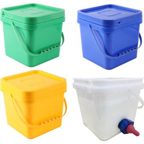 5L Calf Feeding Milk Bucket With Flexible Rubber Nipple Goat Feeding Nipple Replaceable Feeding Nipple Farm Animal Milk Bucket