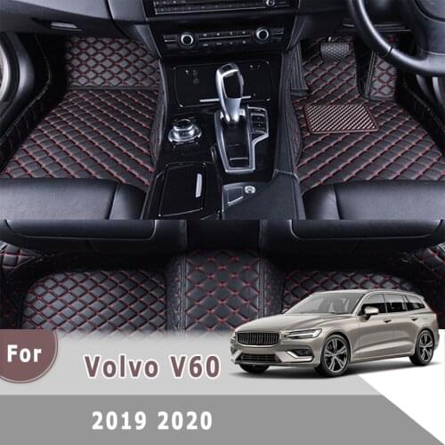 Car Floor Mats For V60 2019 2020 Custom Waterproof Carpets Auto Interior Automobile Accessories Right Wheel Driving For Volvo